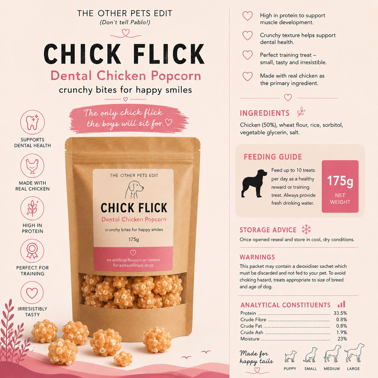 Chick Flick - Dog Treats 175g