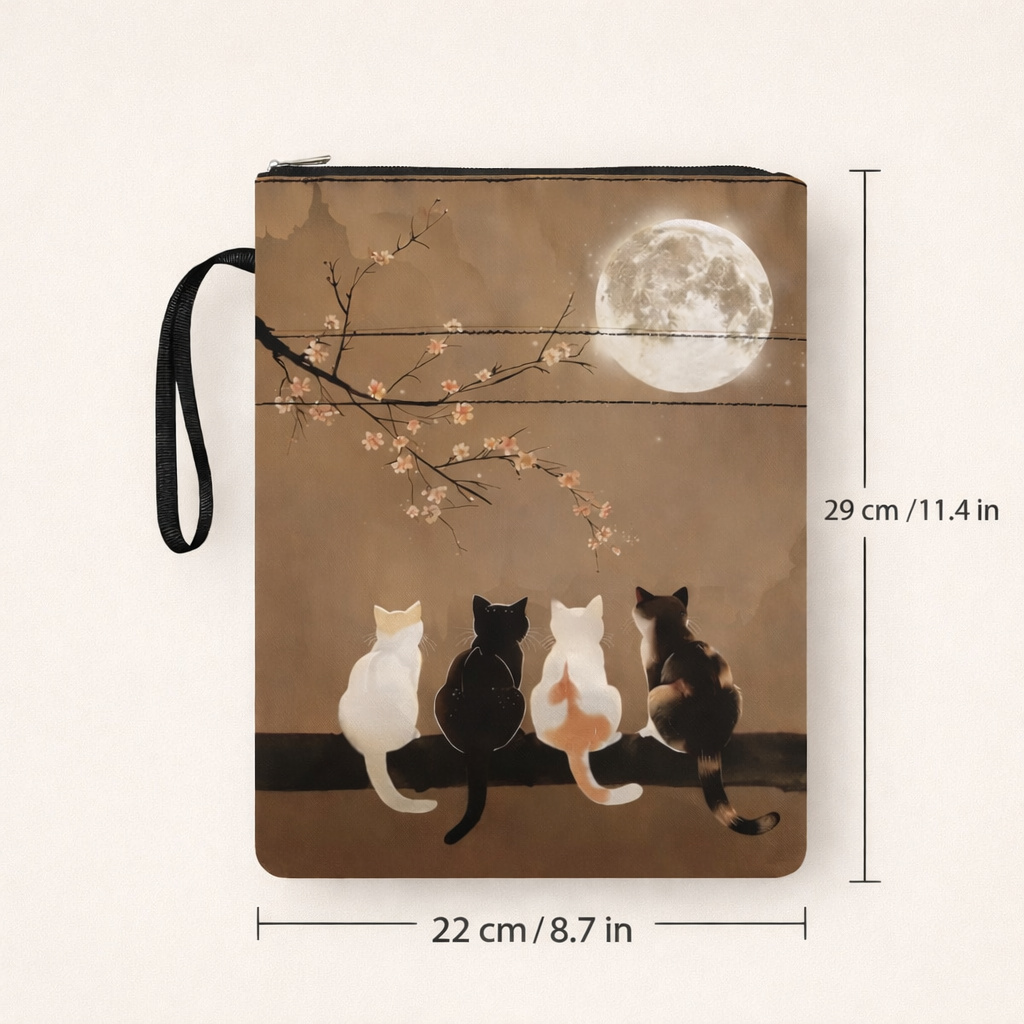 The Line-Up Cat book pouch