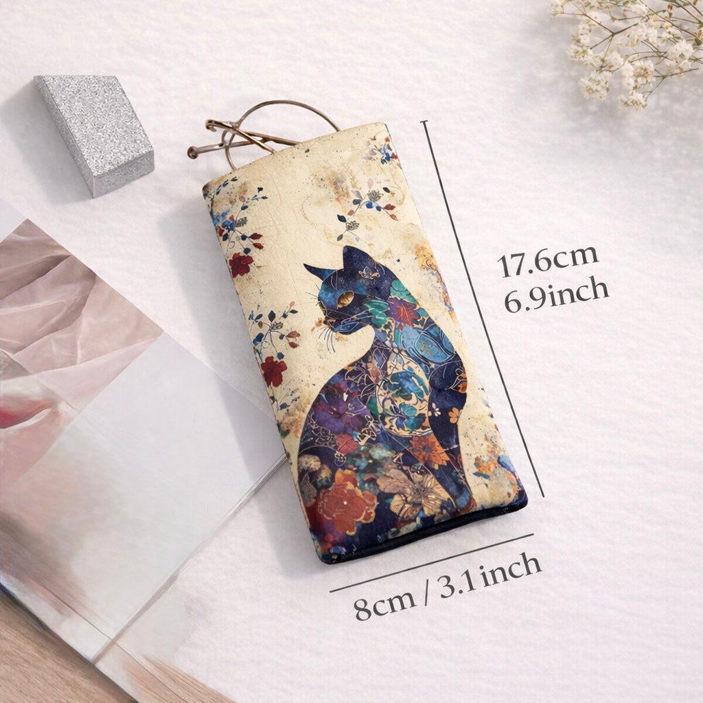 The Floral Cat Glasses Case