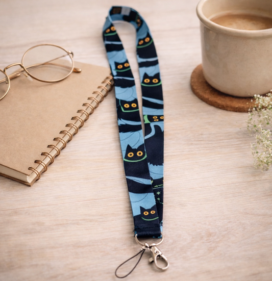 The Cat About Town Lanyard
