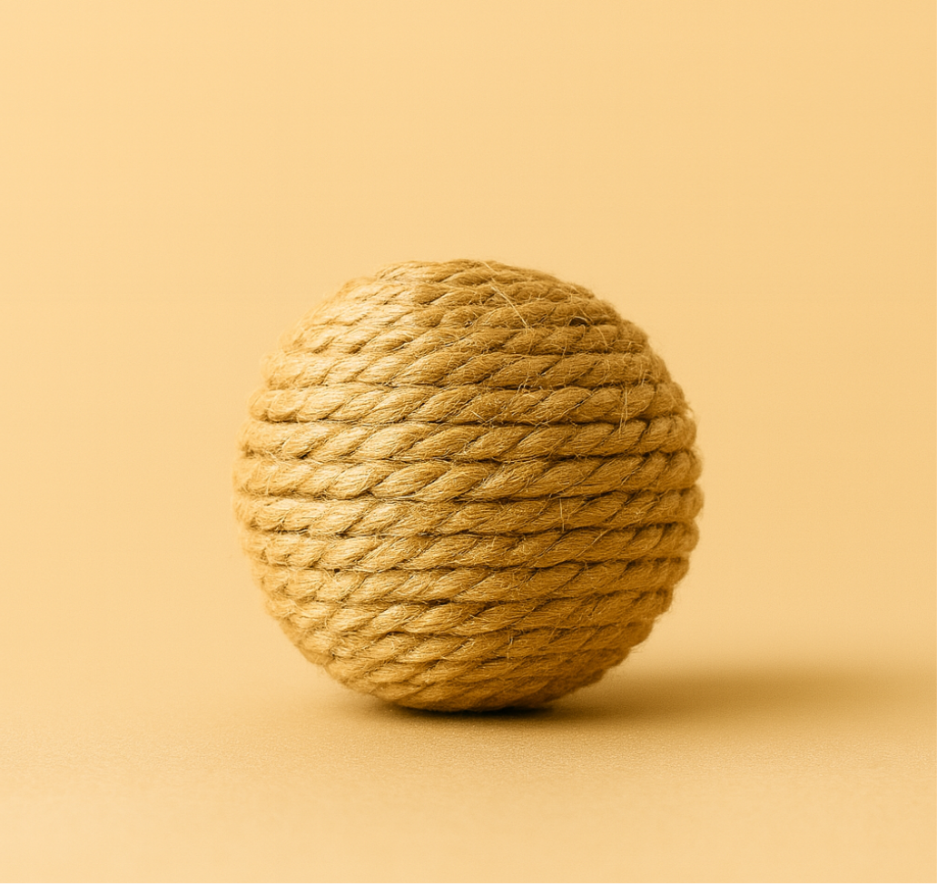 THE PLAYTIME EDIT - Natural Cat Toy Set - Rope & Feathers Bundle with Free Gift