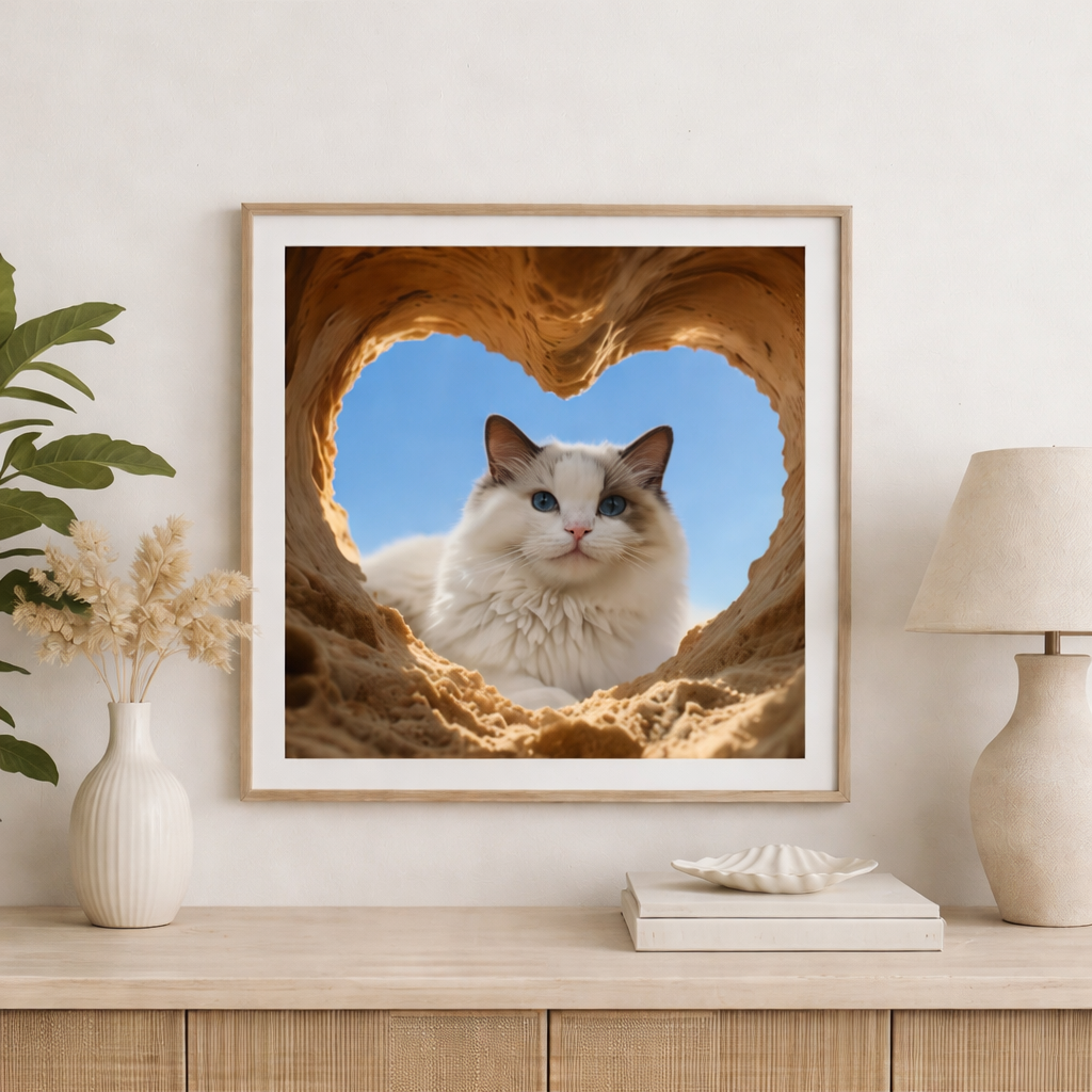 Heart in the Sand - Custom Beach Heart Digital Portrait