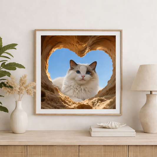 Heart in the Sand - Custom Beach Heart Digital Portrait