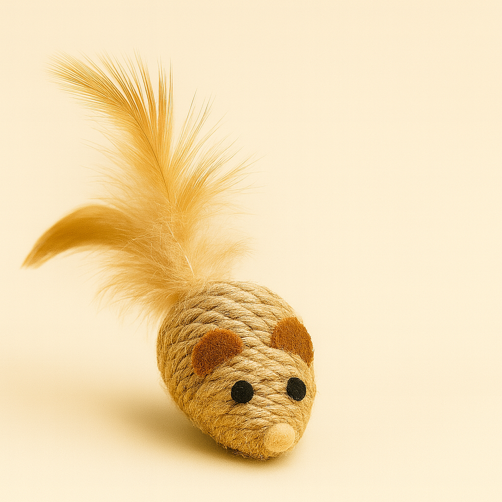 THE PLAYTIME EDIT - Natural Cat Toy Set - Rope & Feathers Bundle with Free Gift