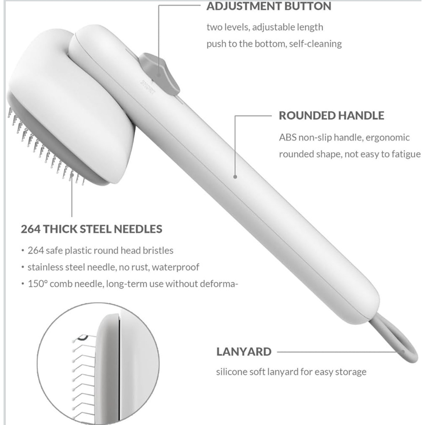 Self-Cleaning Pet Grooming Brush