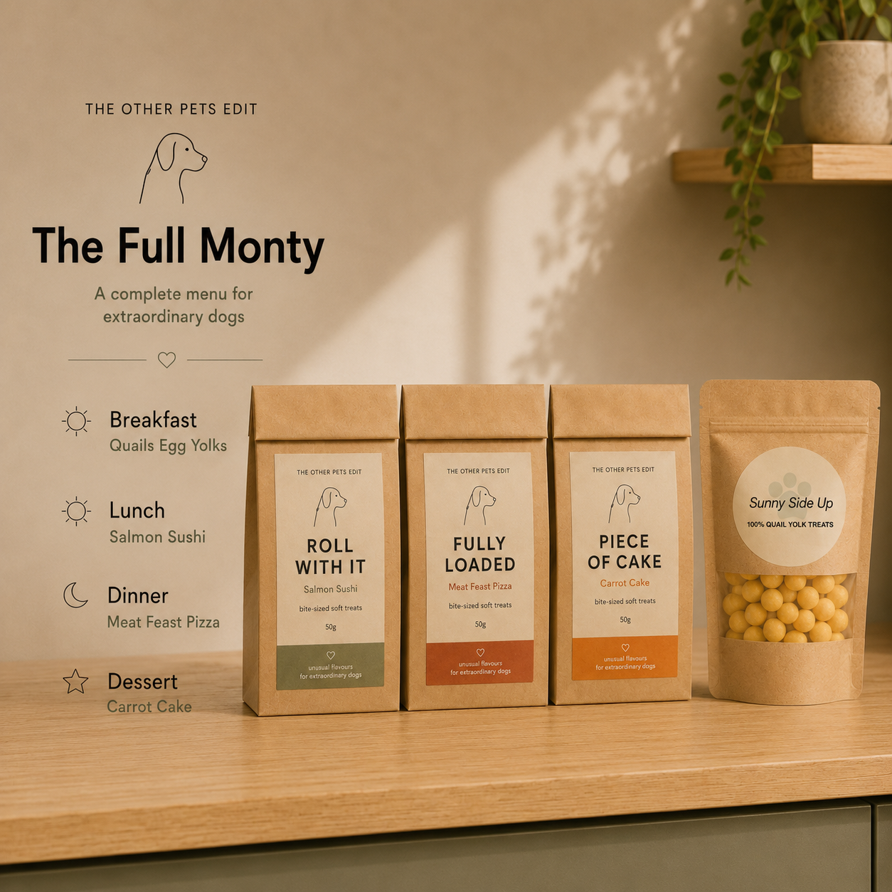 The Fully Monty - Four Course Dog Treats 210g