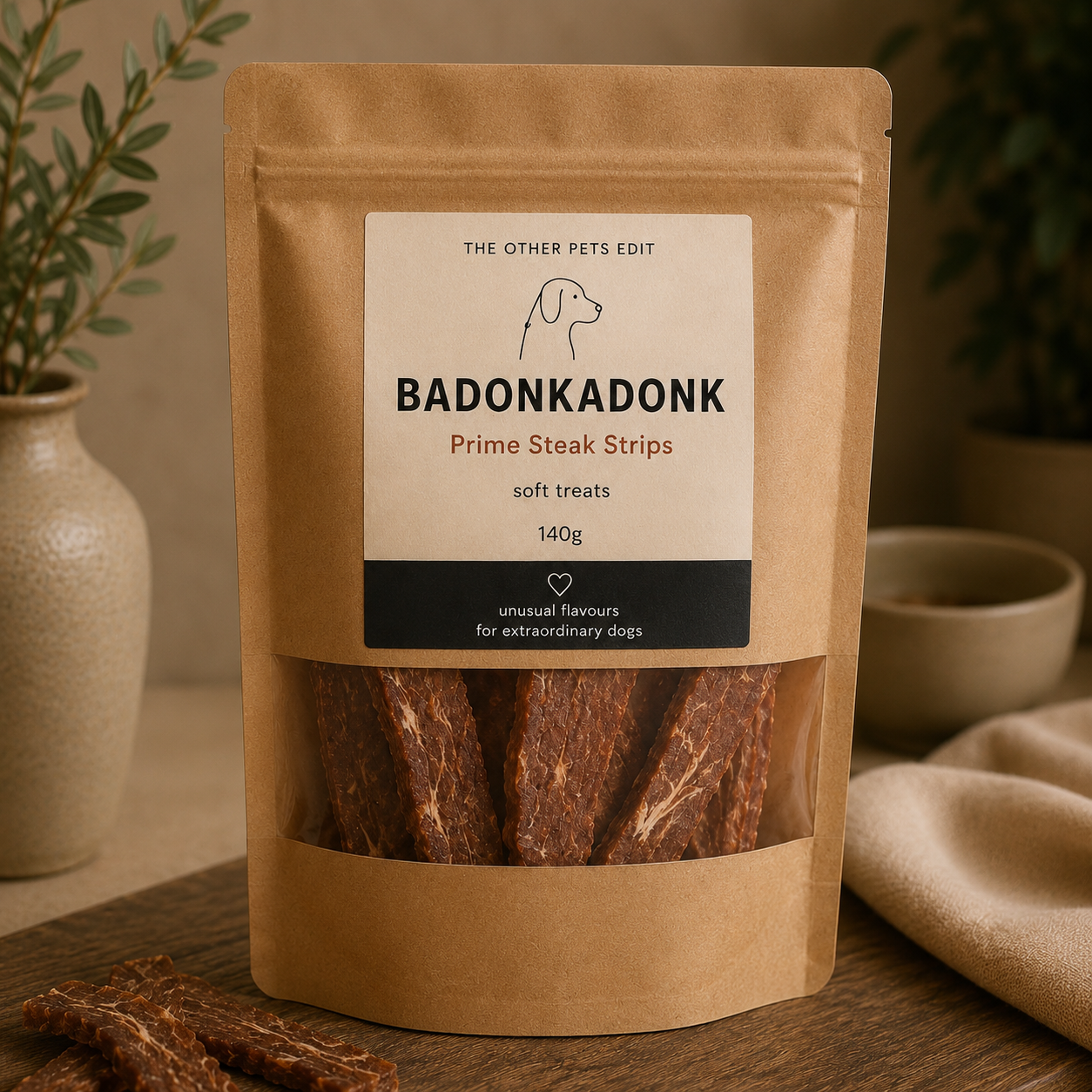 Badonkadonk - Steak Strips for dogs 140g