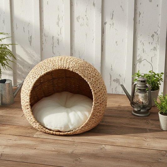Water Hyacinth Cat Cave Bed