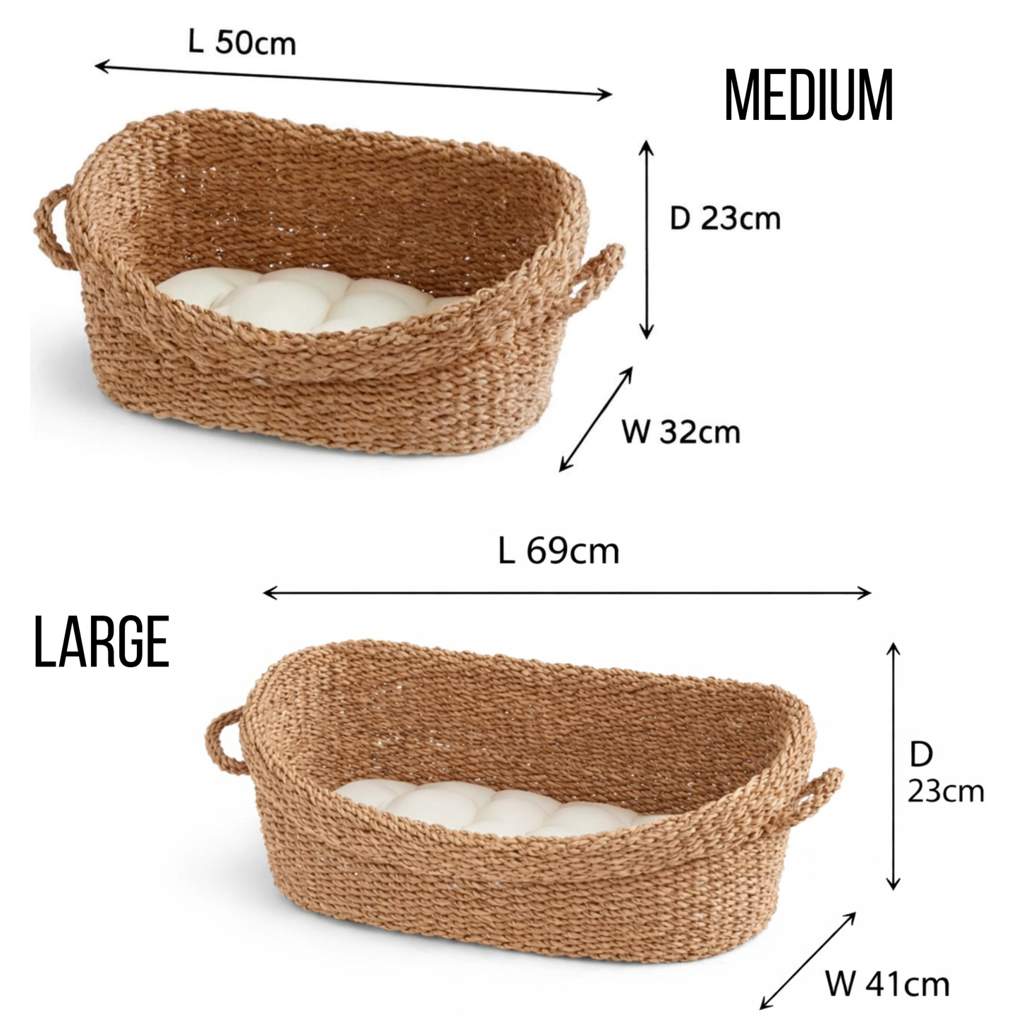 Premium Seagrass Cat Bed