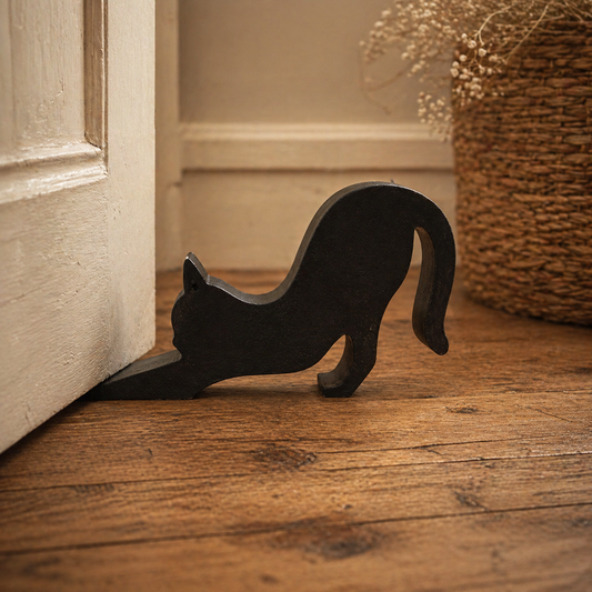 The Curious Cat Doorstop
