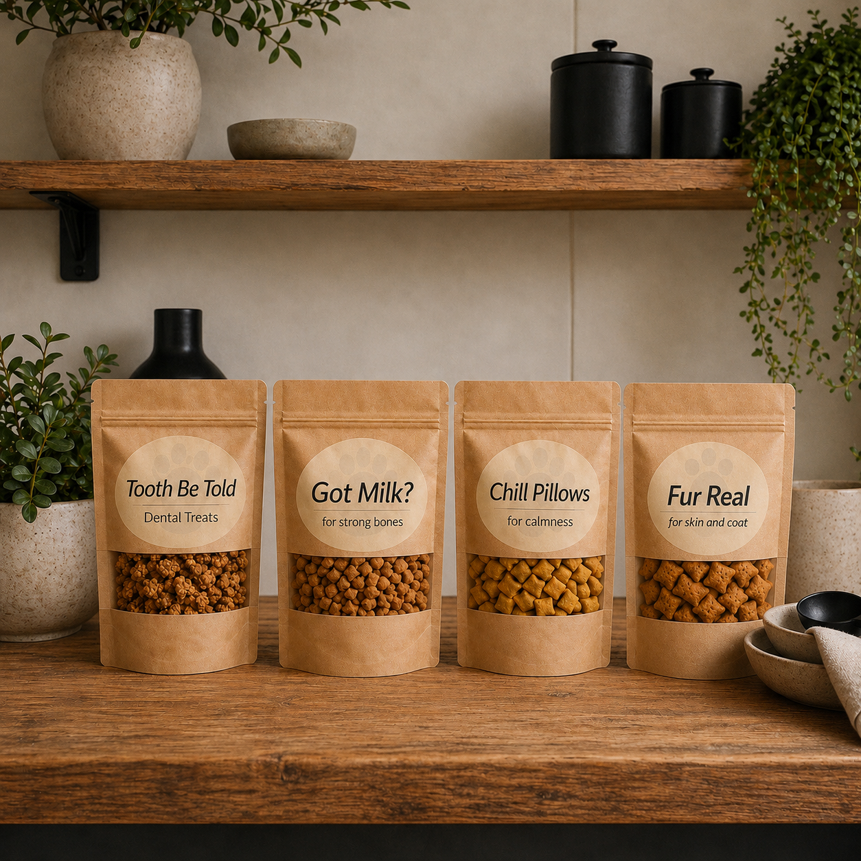 The Wellness Pack - 
Cat Treats for Dental Care, Hair & Skin Care, Calmness & Strong Bones