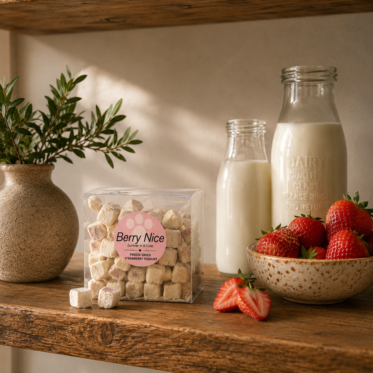 Berry Nice - Strawberry Yoghurt Cubes Freeze-Dried (50g)