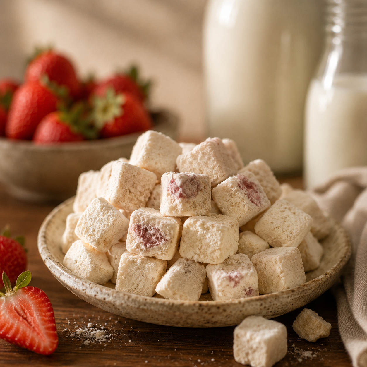 Berry Nice - Strawberry Yoghurt Cubes Freeze-Dried (50g)