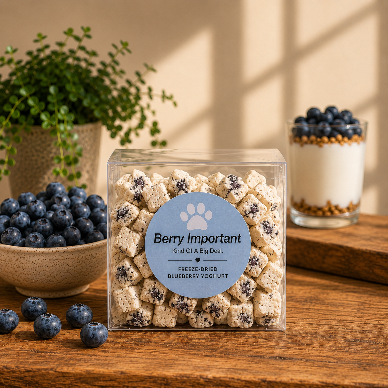 Berry Important - Blueberry Yoghurt Cubes Freeze-Dried (50g)