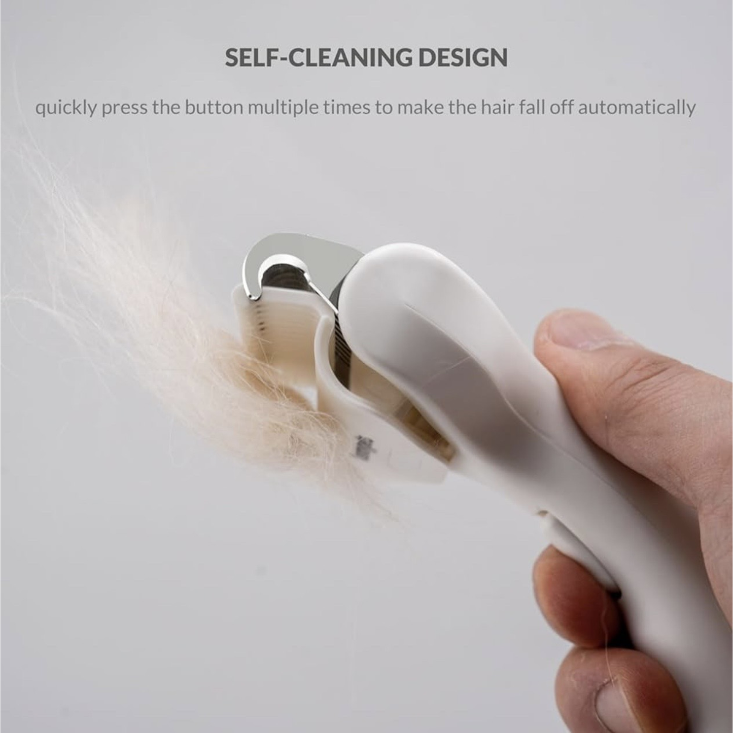 Self-cleaning pet grooming comb