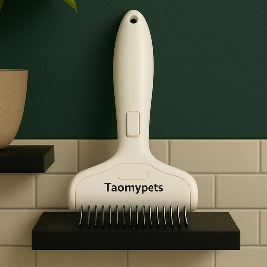 Self-cleaning pet grooming comb