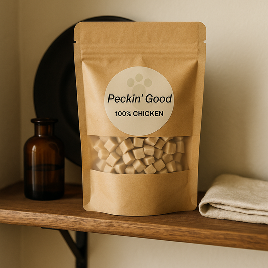 Peckin’ Good - 100% Chicken
60g Freeze-dried