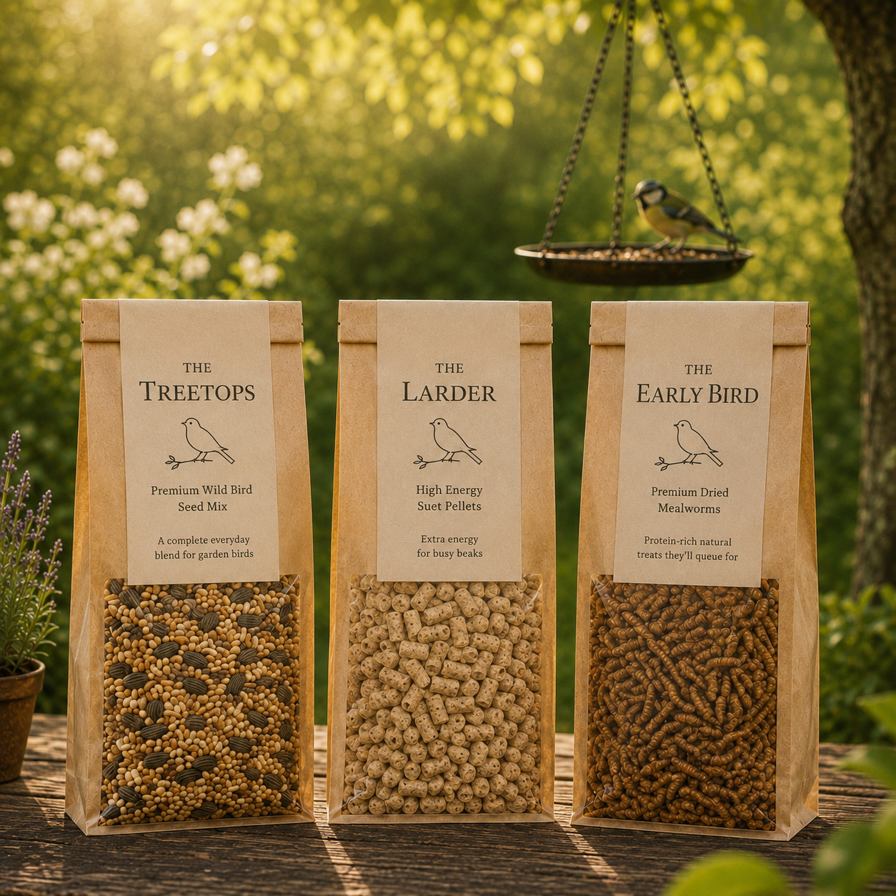 The Bird Table - Wild Bird Seeds, Suet & Mealworms